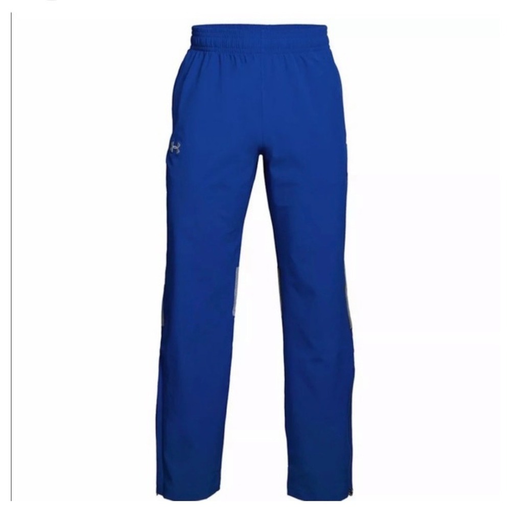 Under Armour Storm Mens XL Blue Fitted Track Pants Zipper Ankle Athletic Joggers